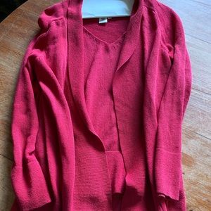 Tank and cardigan sweater set